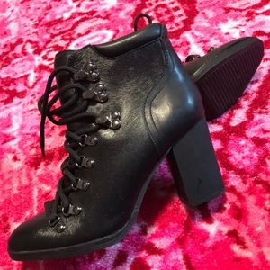 Calvin Klein black Lace Up Booties size 6